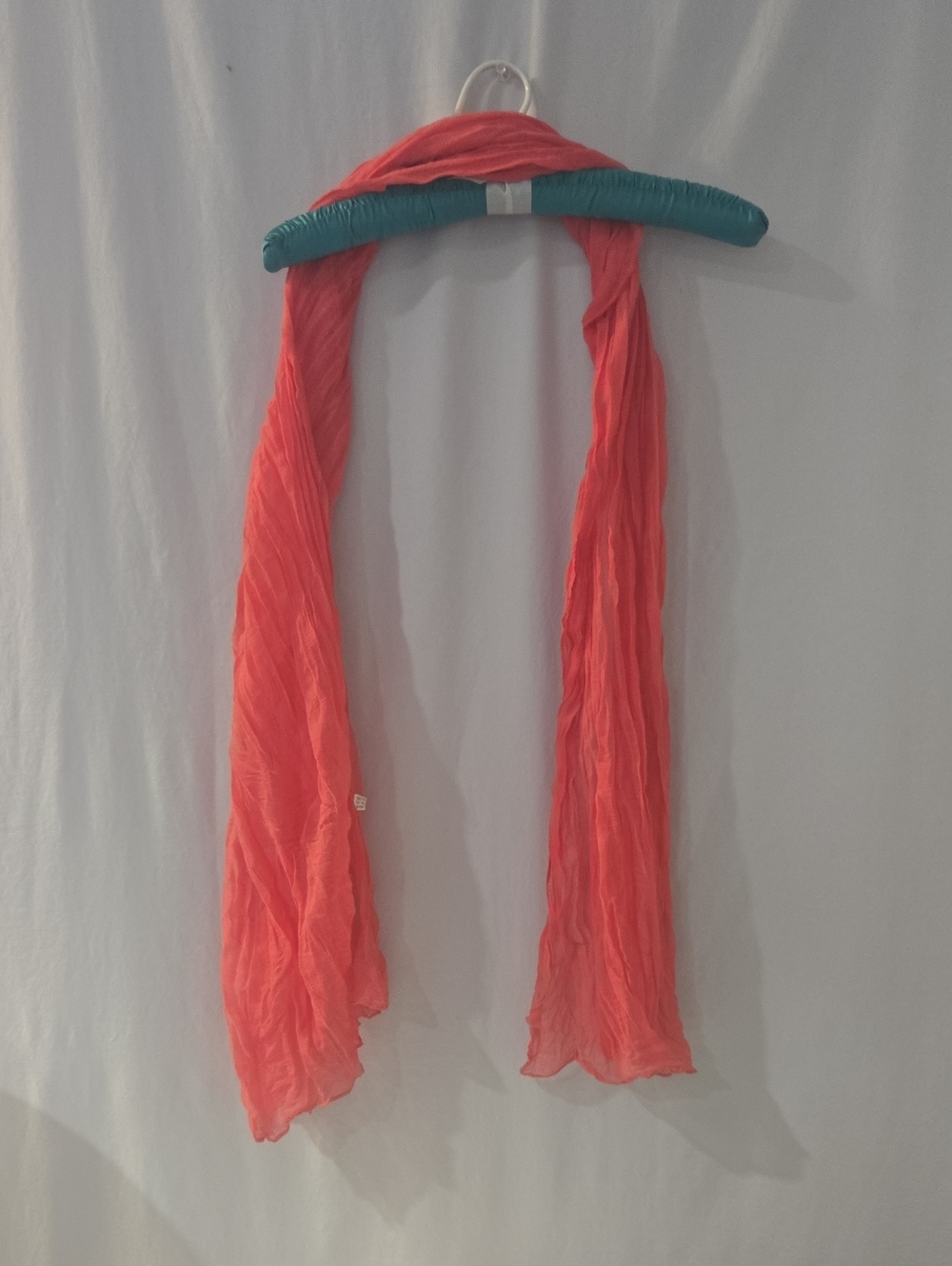 Lightweight Coral Crinkle Scarf for Women - Unbranded